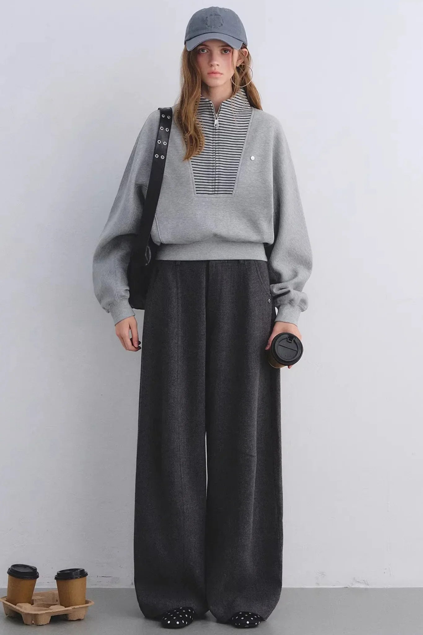 High-Waisted Drapey Suit Pants
