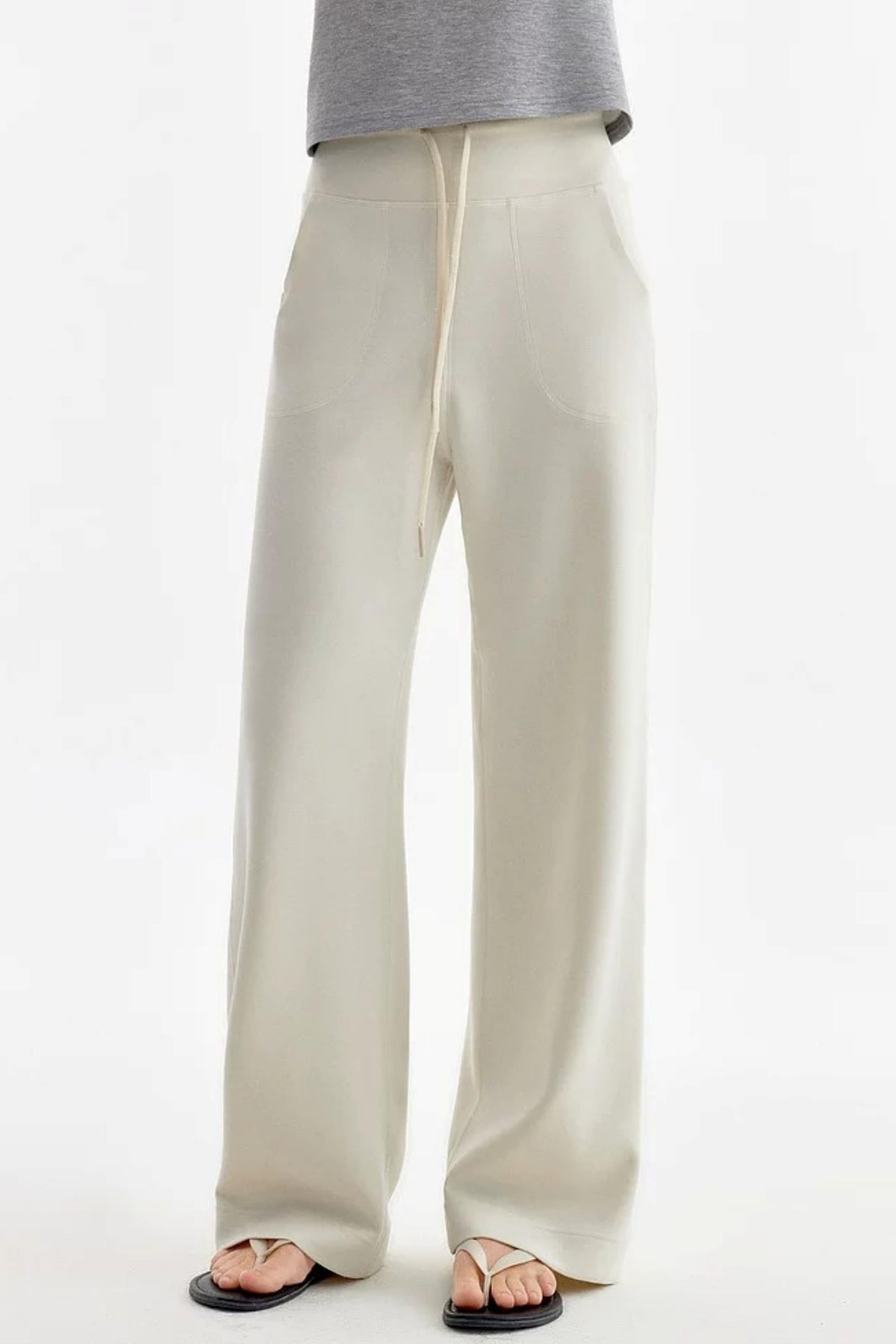 High-Waisted Drawstring Pants