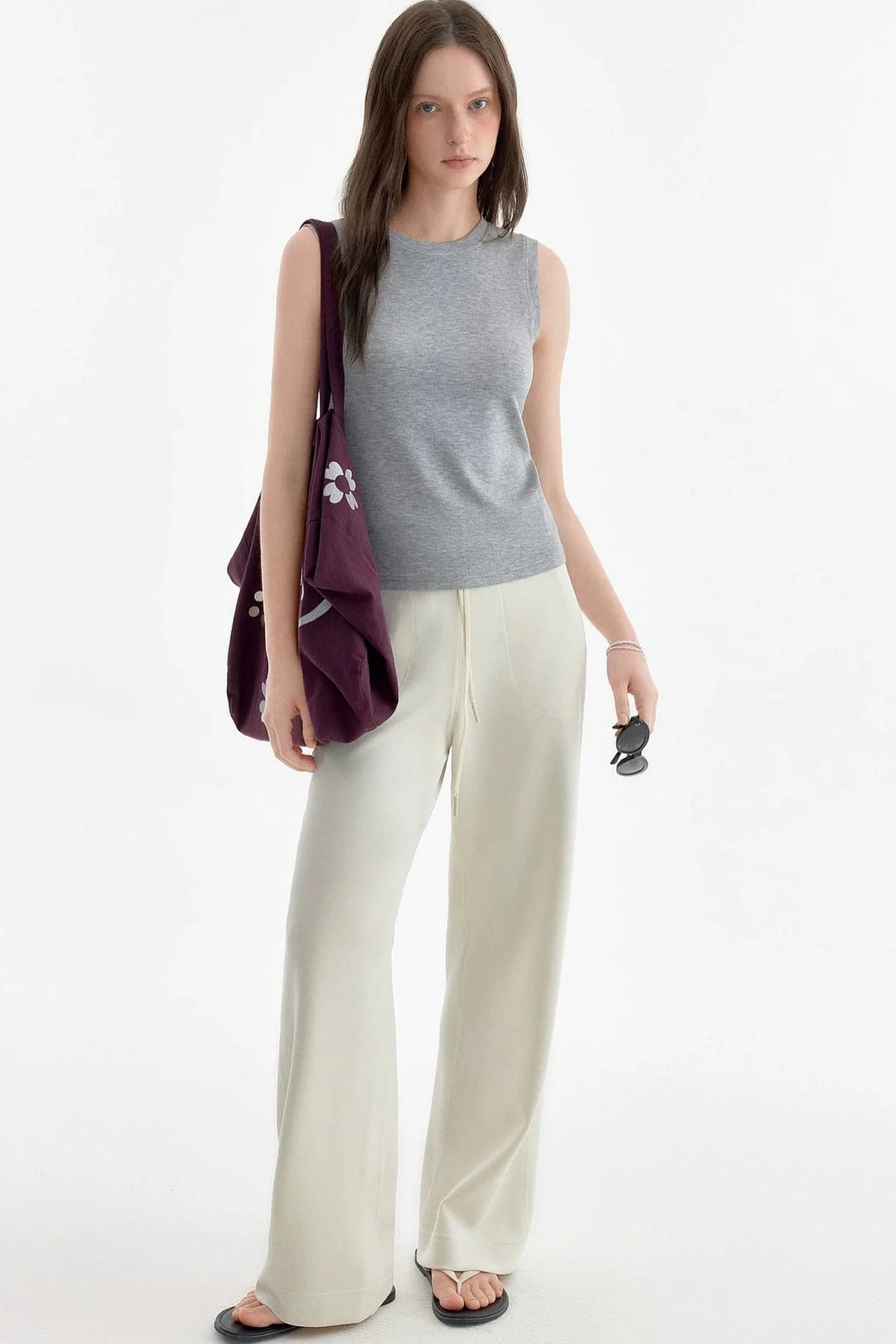 High-Waisted Drawstring Pants