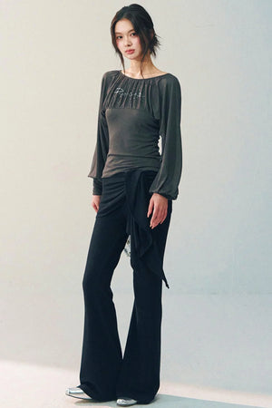 High-Waisted Flared Pants
