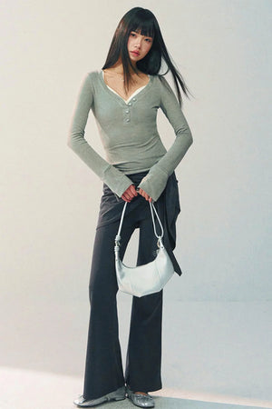 High-Waisted Flared Pants