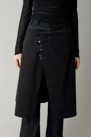 High Waisted Flared Skirt Pants