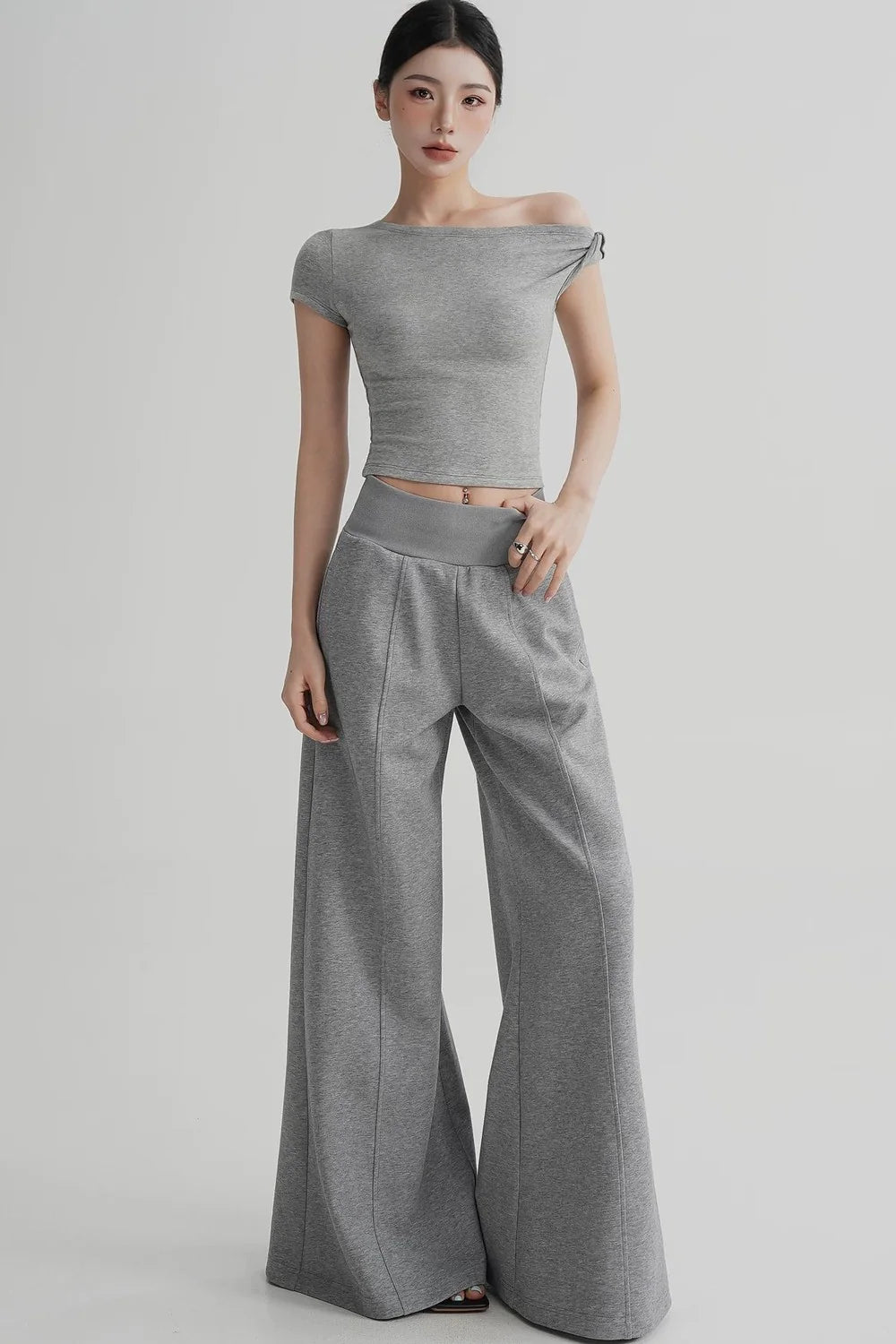 High-Waisted Flared Versatile Pants