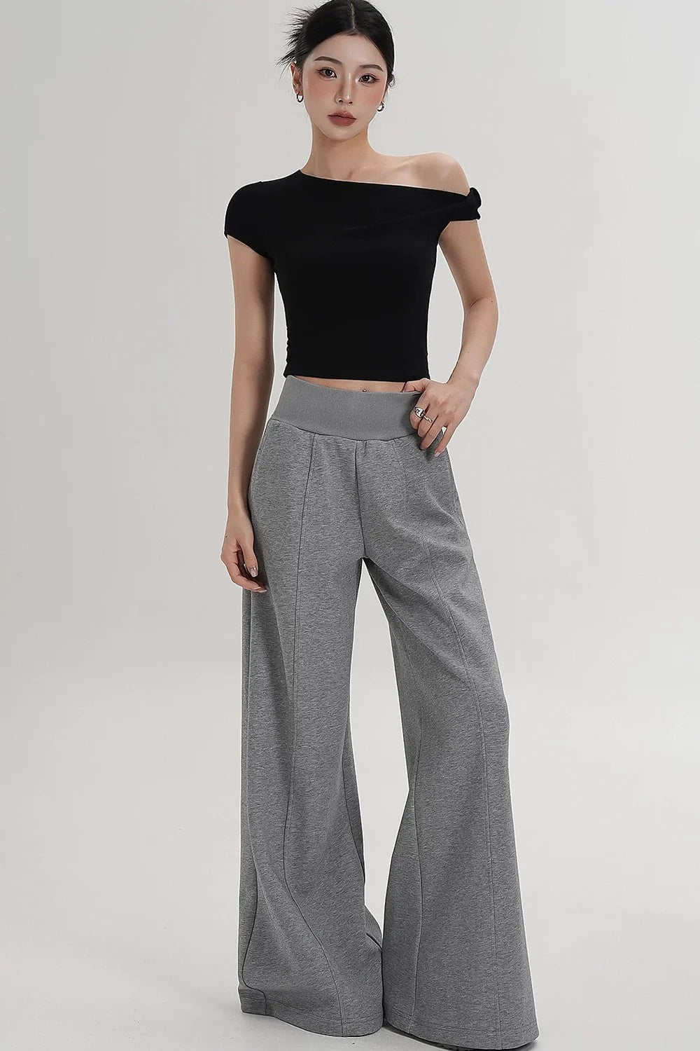 High-Waisted Flared Versatile Pants