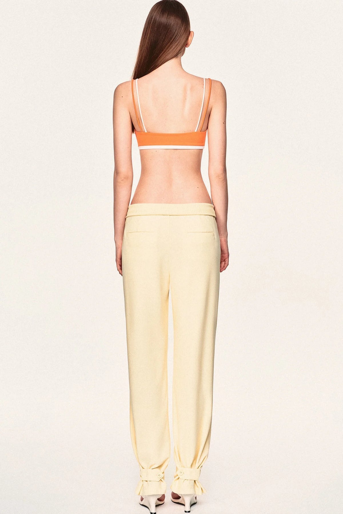 High-Waisted Fold-Over Waist Knit Pants