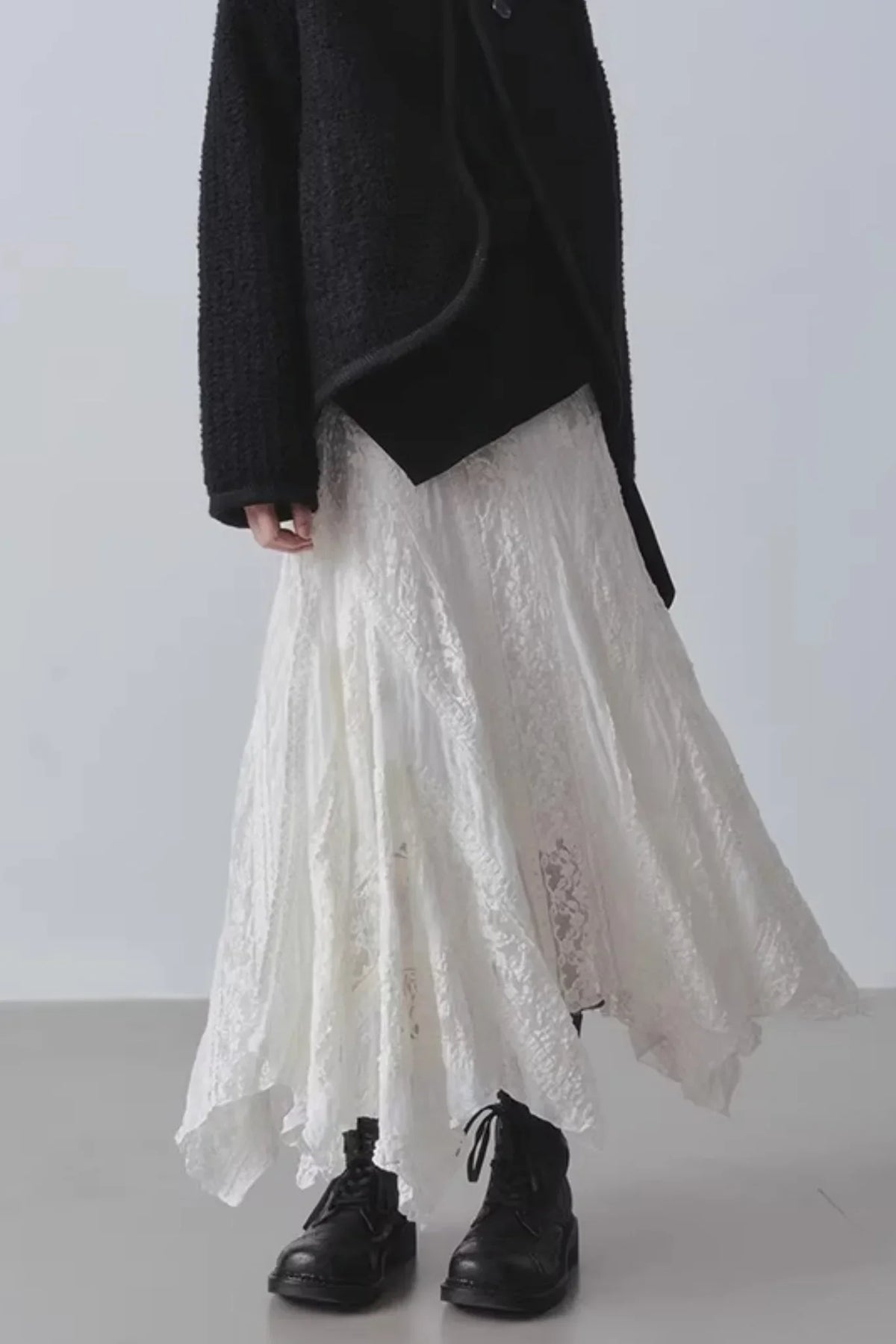 High-Waisted Irregular Skirt