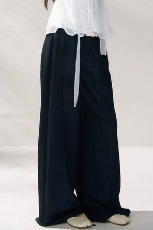 High-Waisted Loose Casual Pants