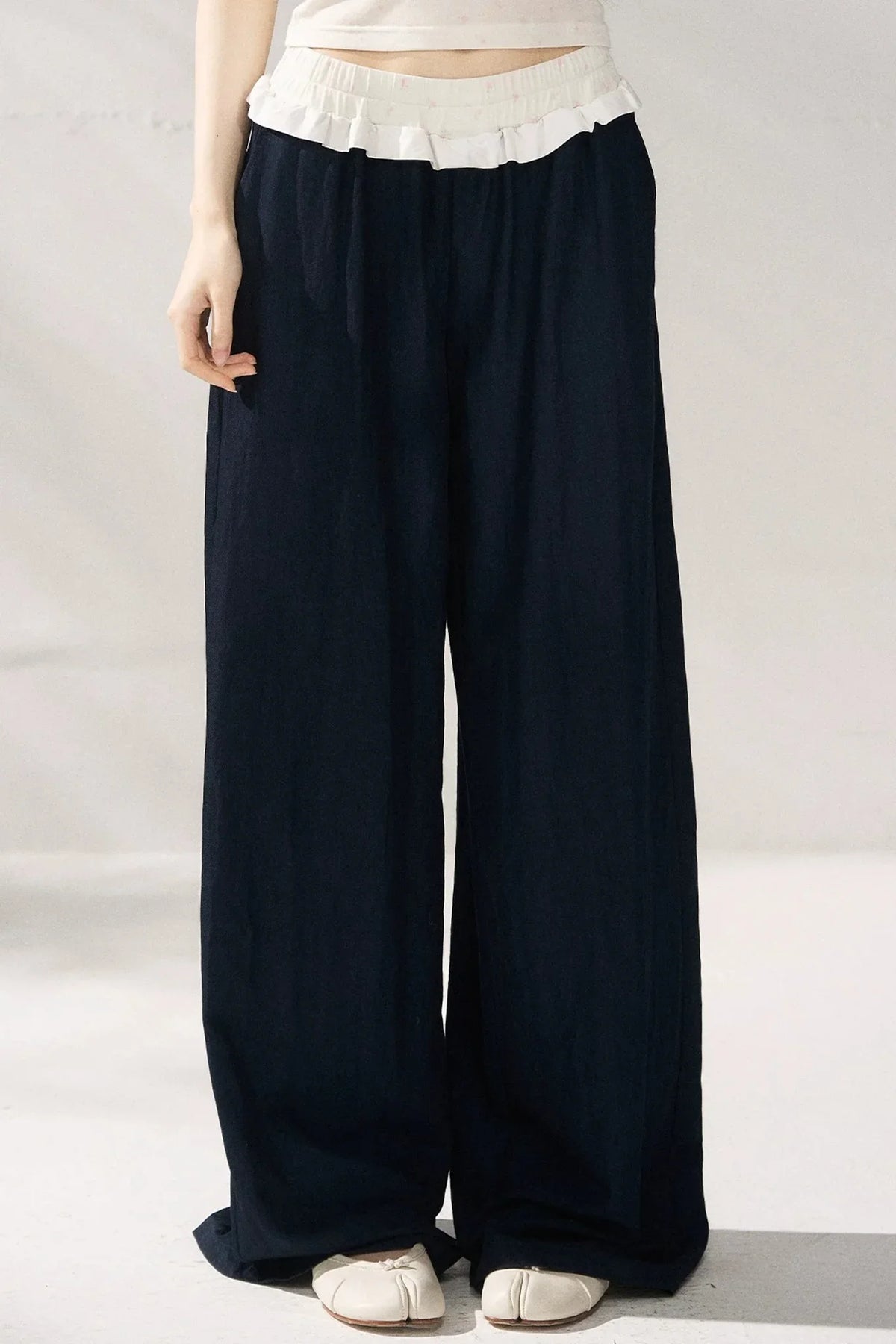 High-Waisted Loose Casual Pants