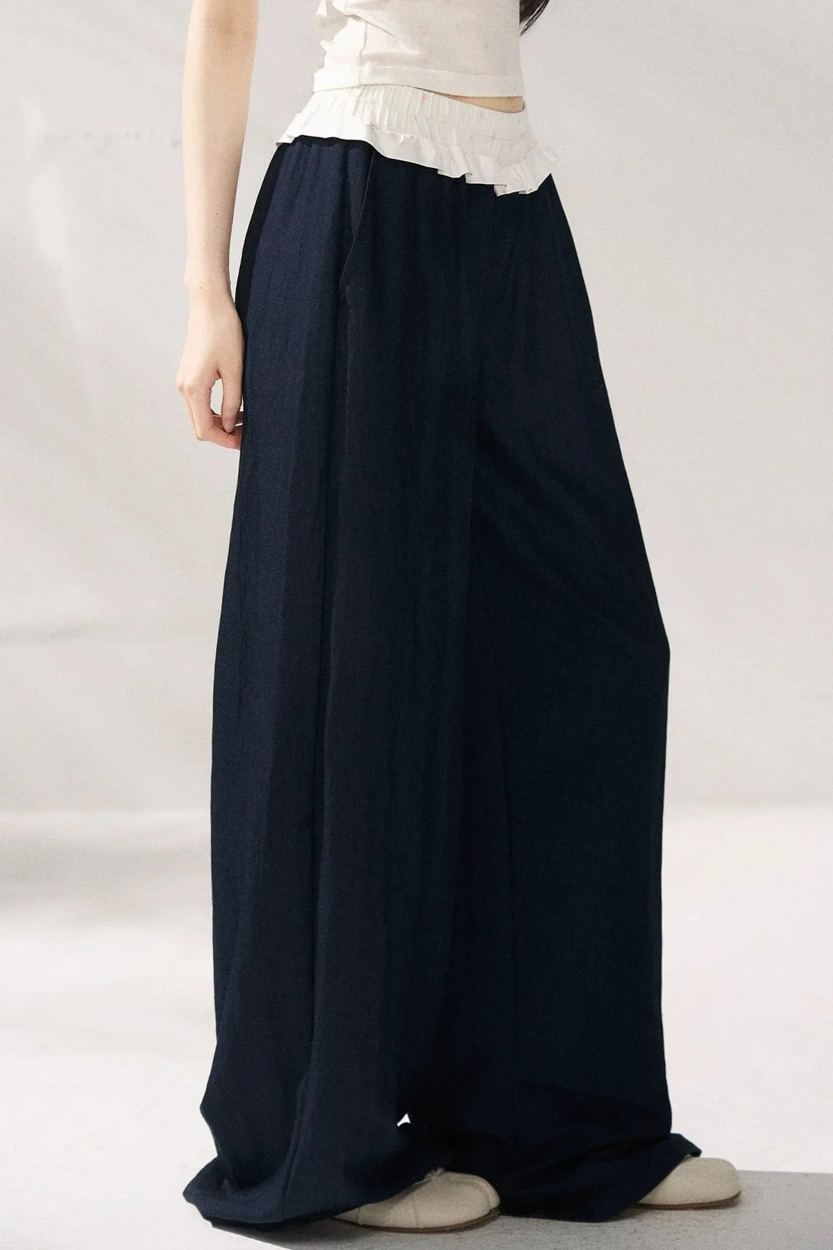 High-Waisted Loose Casual Pants