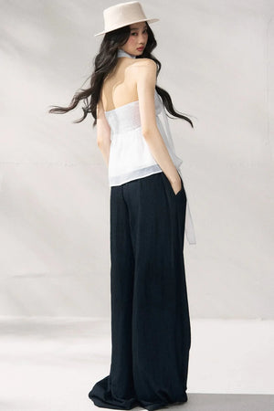 High-Waisted Loose Casual Pants