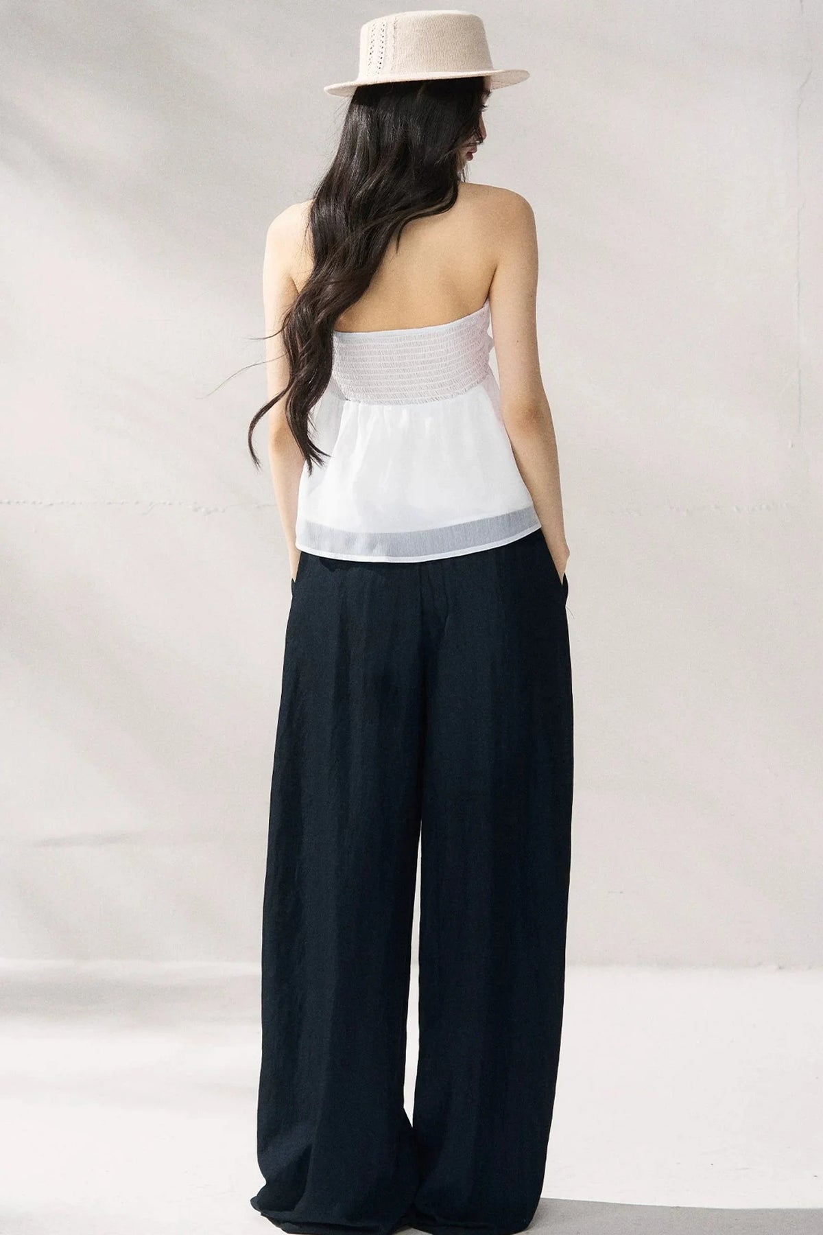High-Waisted Loose Casual Pants