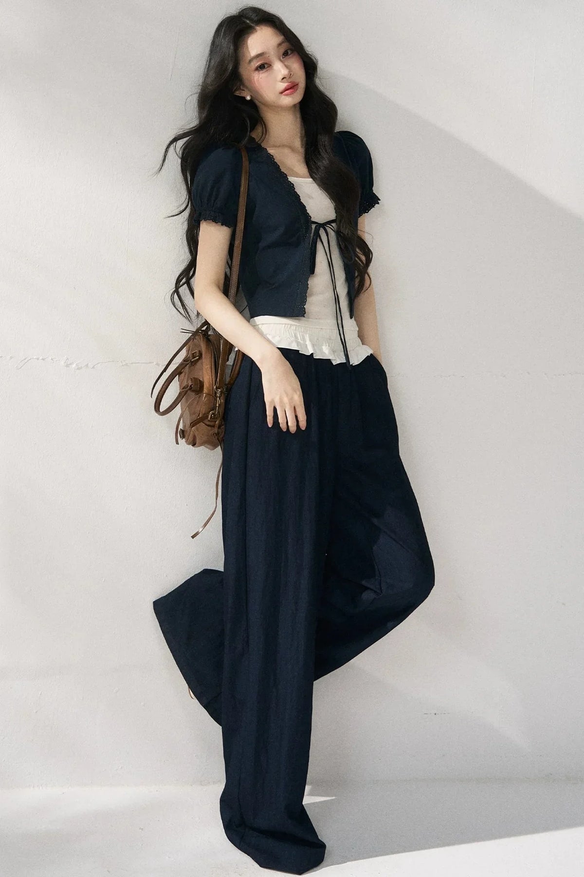 High-Waisted Loose Casual Pants