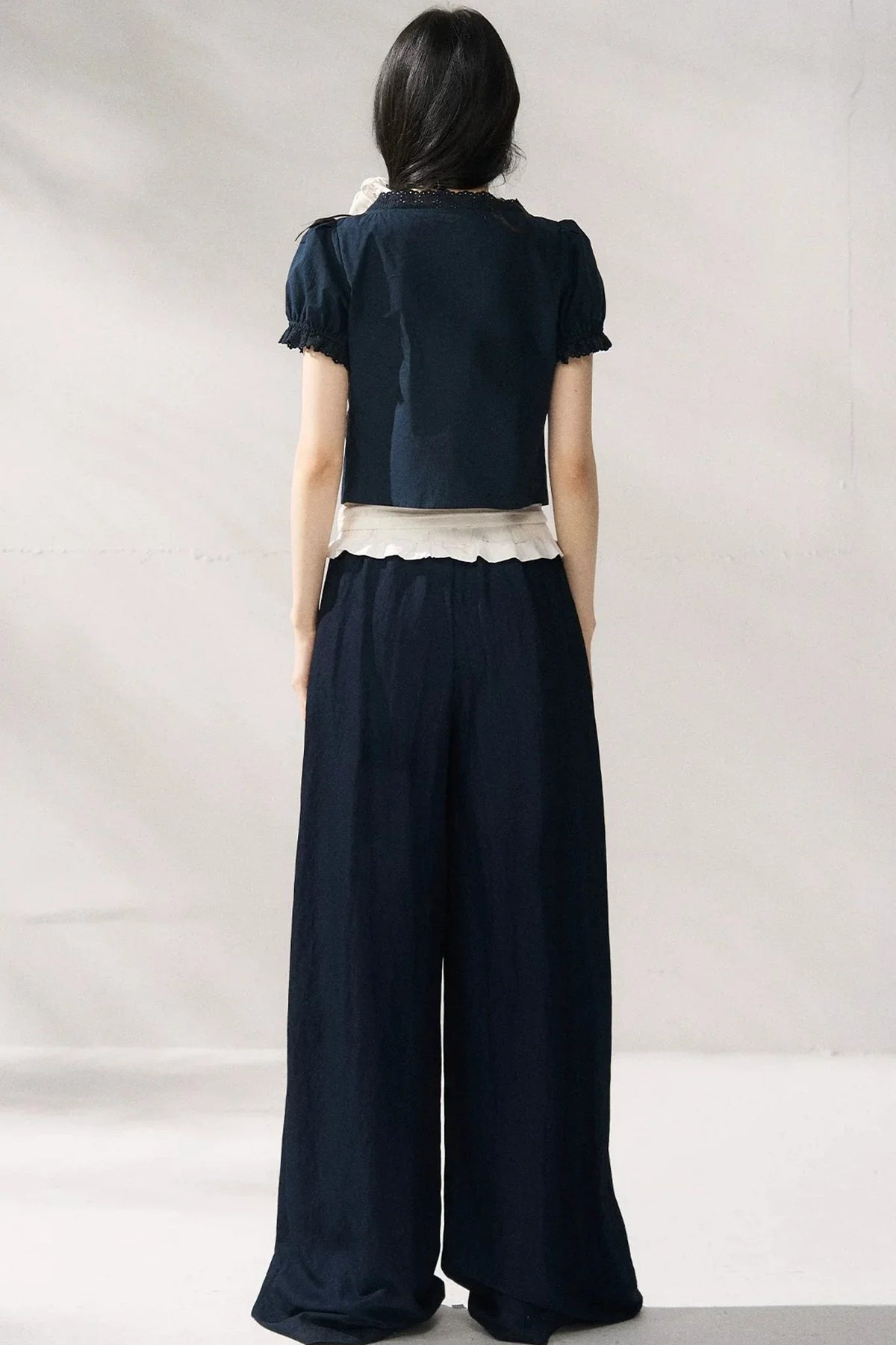 High-Waisted Loose Casual Pants