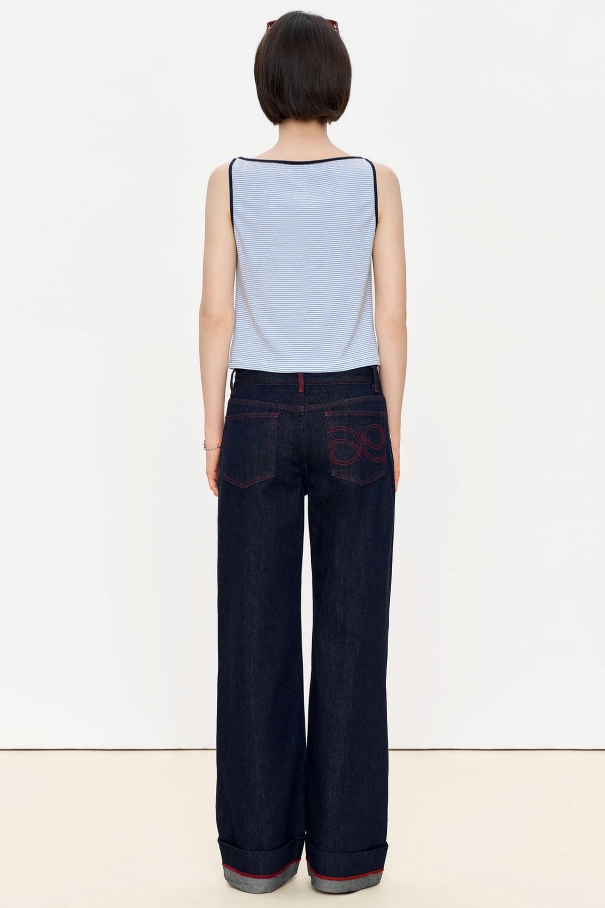 High-Waisted Loose Jeans
