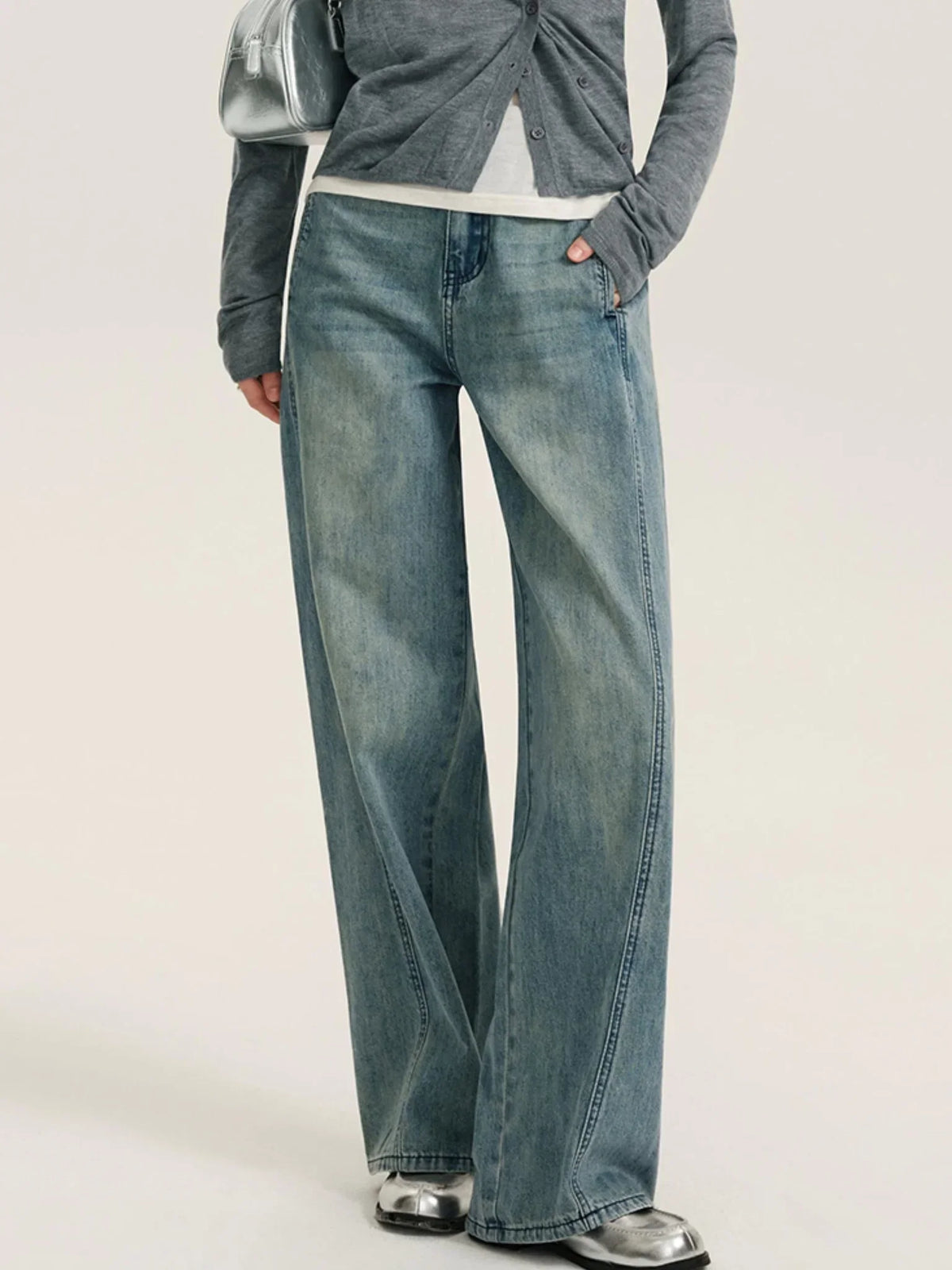 High-Waisted Retro Mop Pants