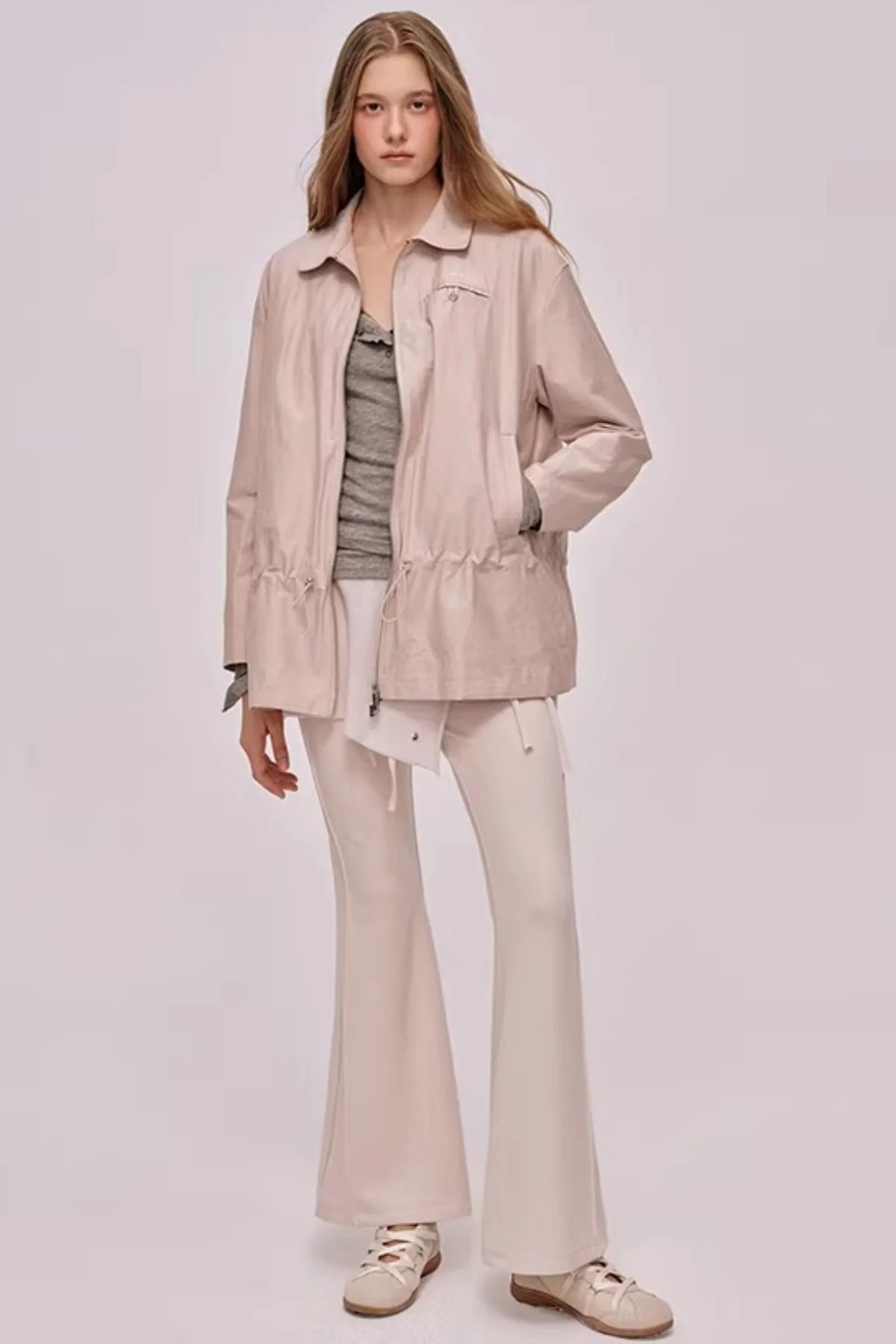 High-Waisted Ribbed Flared Pants
