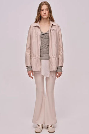 High-Waisted Ribbed Flared Pants