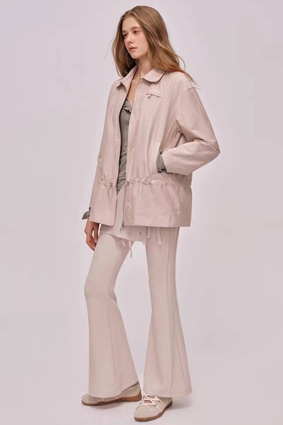 High-Waisted Ribbed Flared Pants