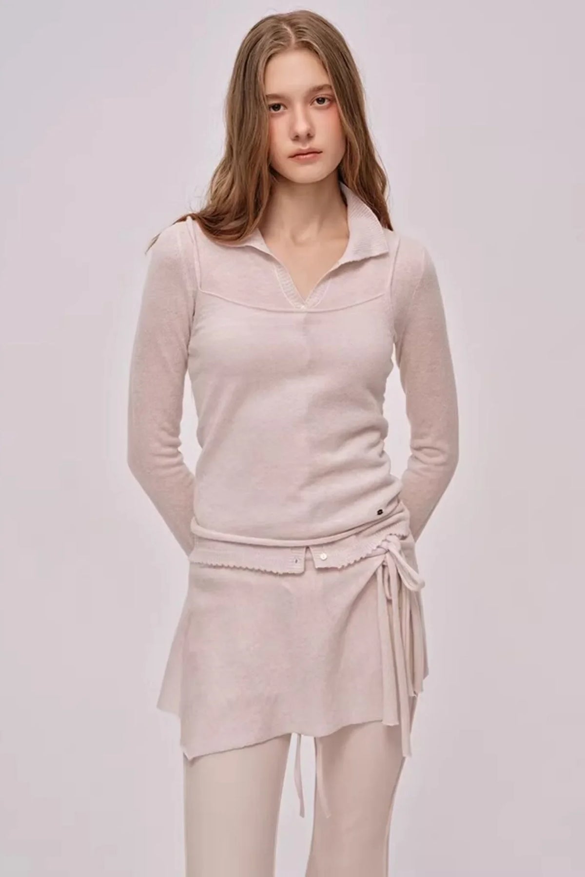 High-Waisted Ribbed Flared Pants