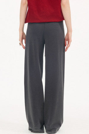 High-Waisted Slim Casual Pants