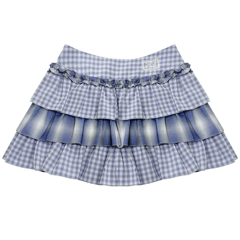High-Waisted Tie-Dye Pleated Skirt