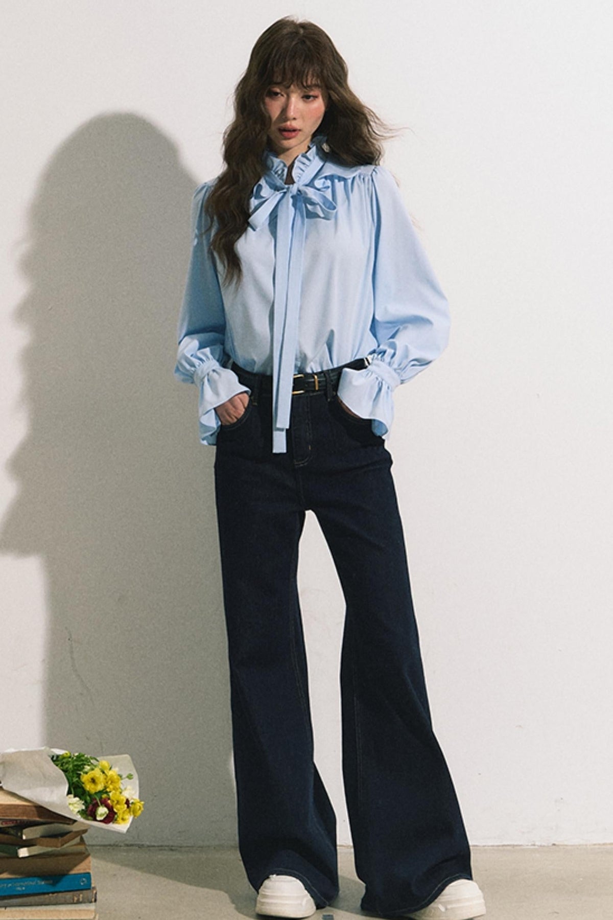 High-Waisted Wide-Leg Jeans