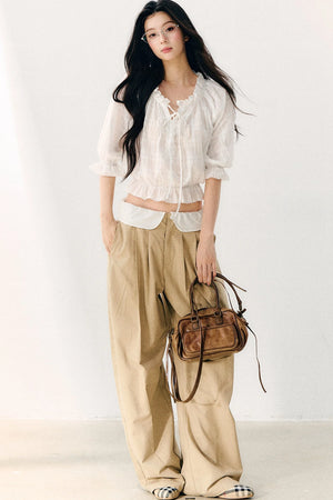 High-Waisted Wide-Leg Pants