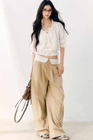 High-Waisted Wide-Leg Pants