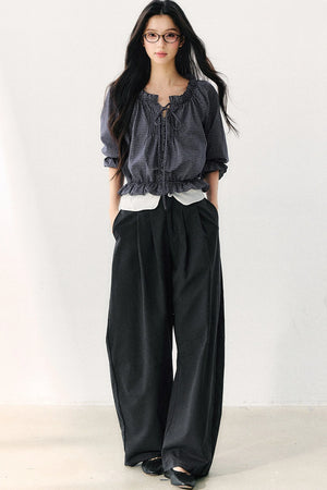 High-Waisted Wide-Leg Pants