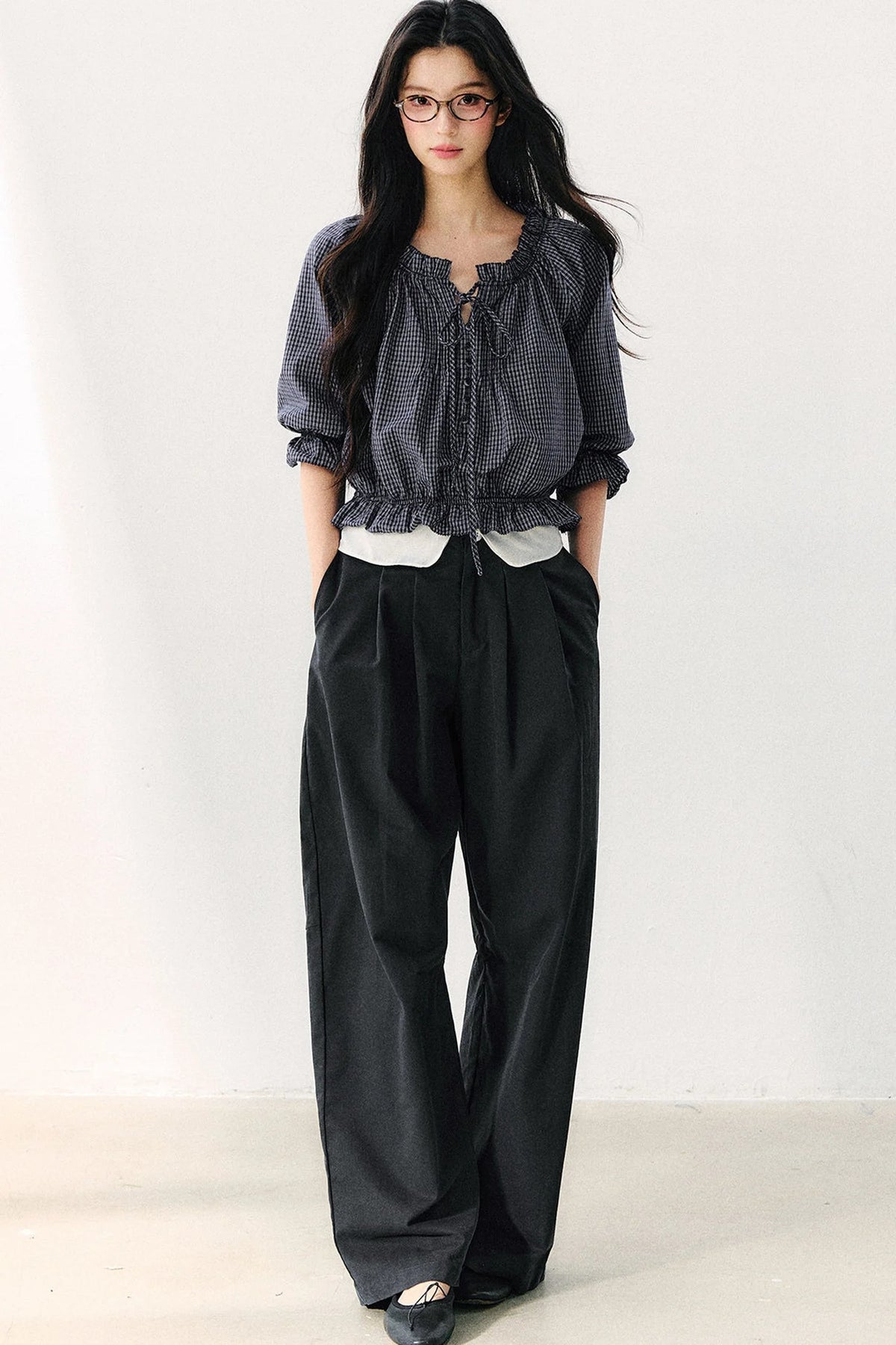 High-Waisted Wide-Leg Pants