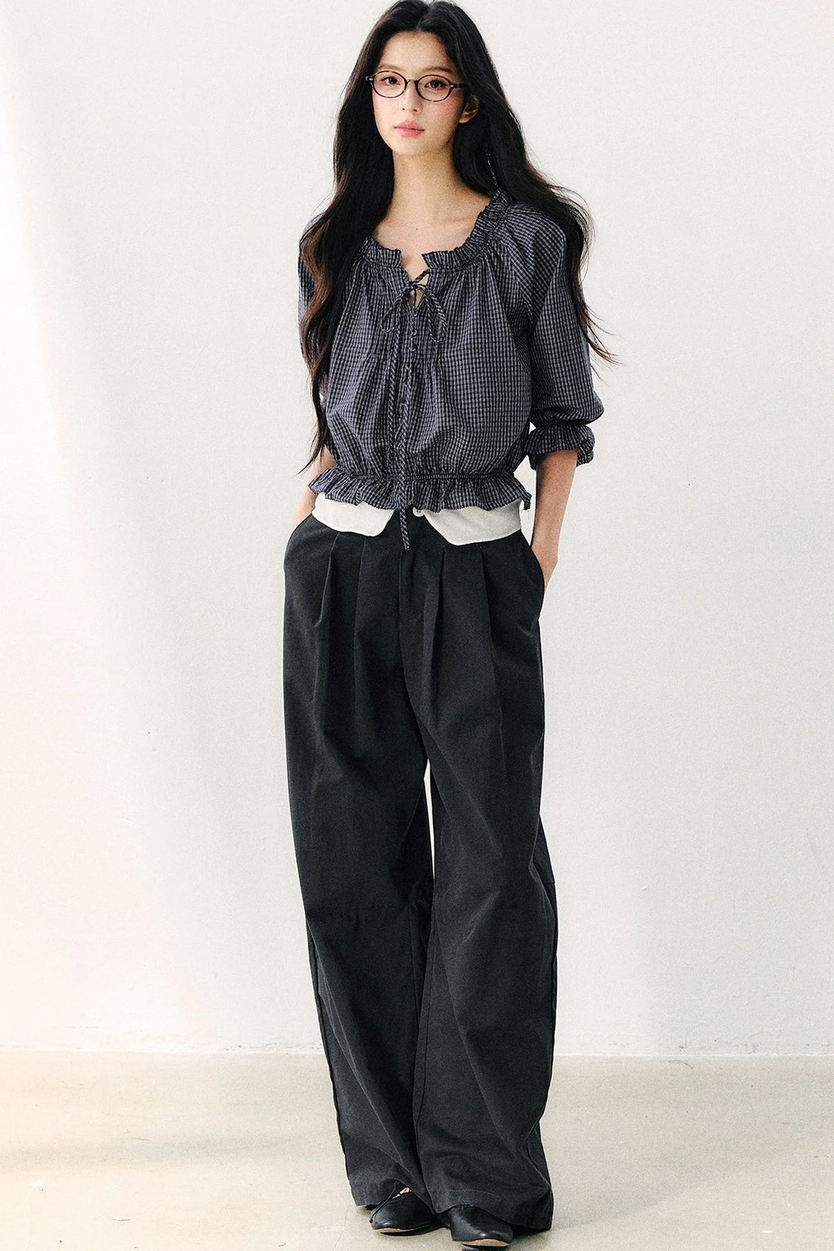 High-Waisted Wide-Leg Pants