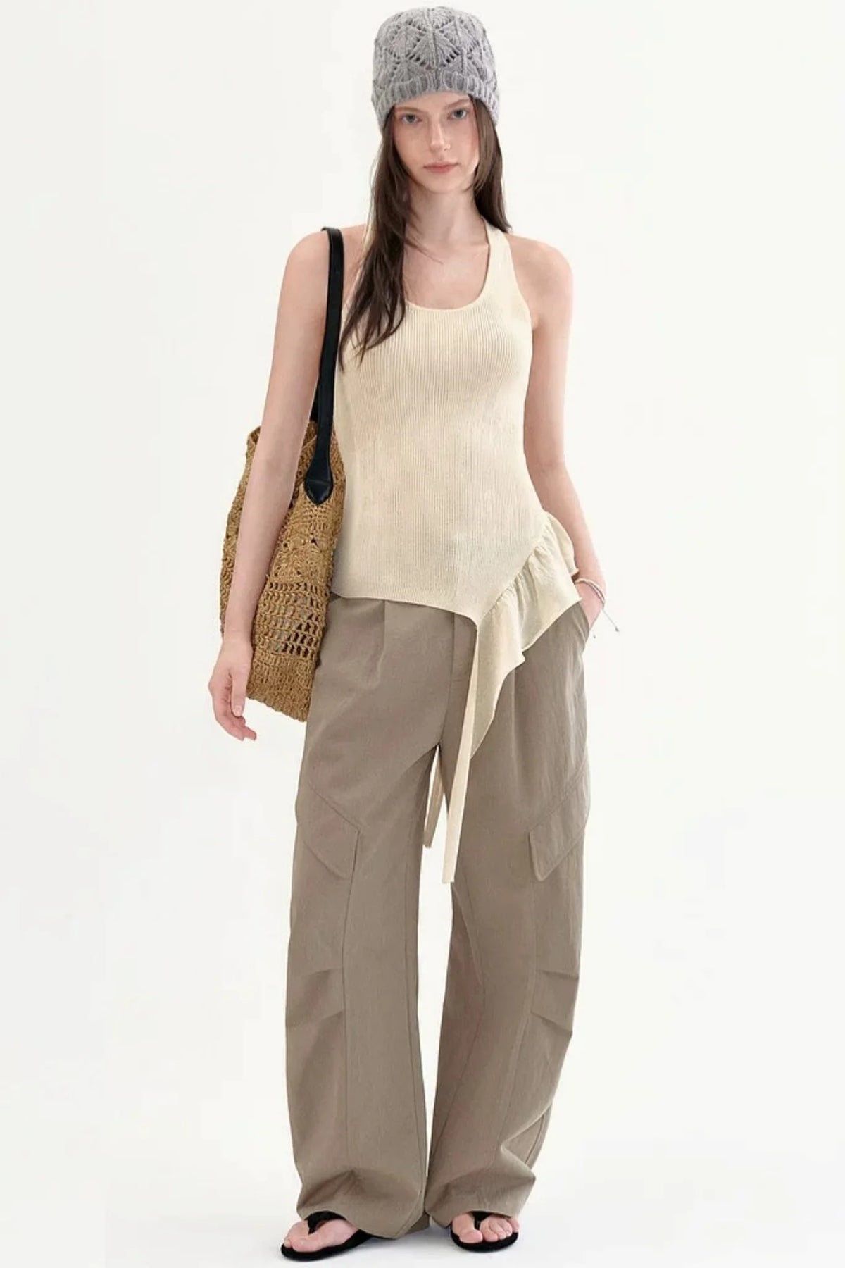 High-Waisted Wide-Leg Pants