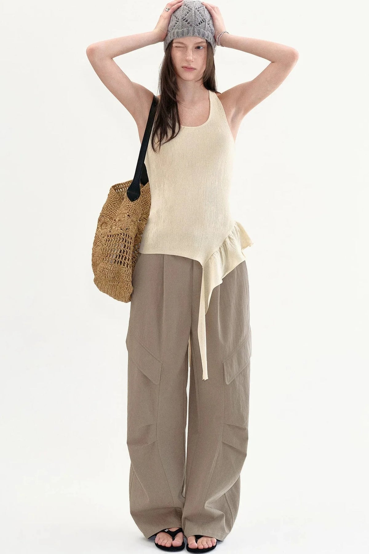High-Waisted Wide-Leg Pants