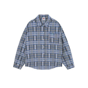 Hip-Hop Loose Plaid Long Shirt