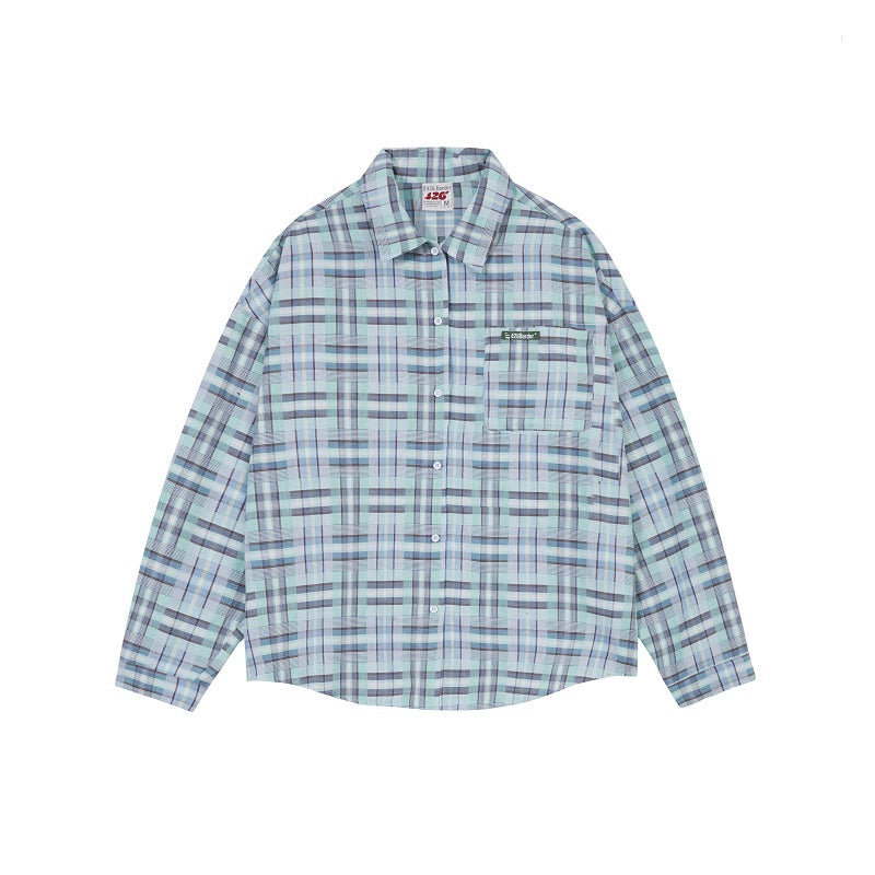 Hip-Hop Loose Plaid Long Shirt