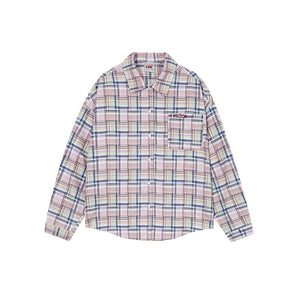 Hip-Hop Loose Plaid Long Shirt