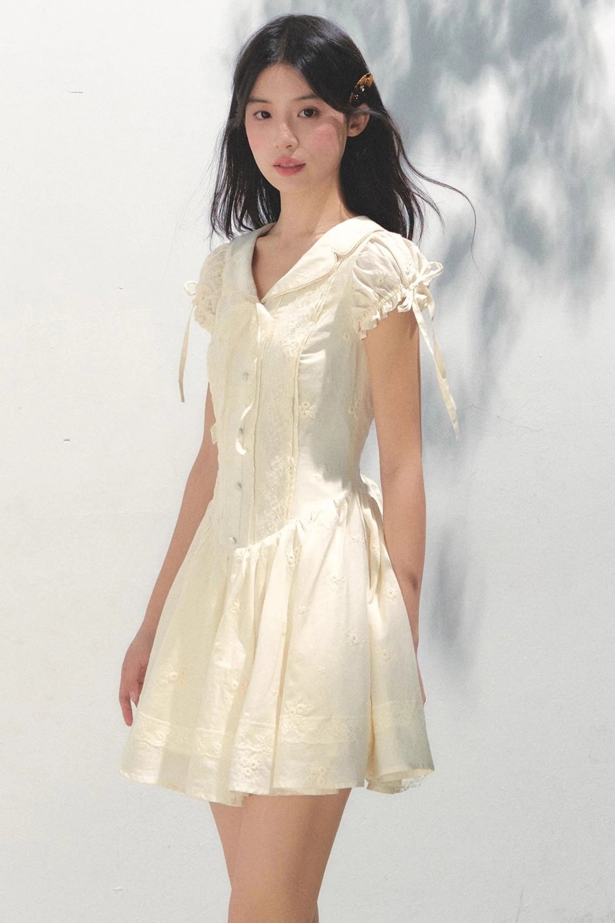 Holiday Afternoon Bubble Sleeve Dress
