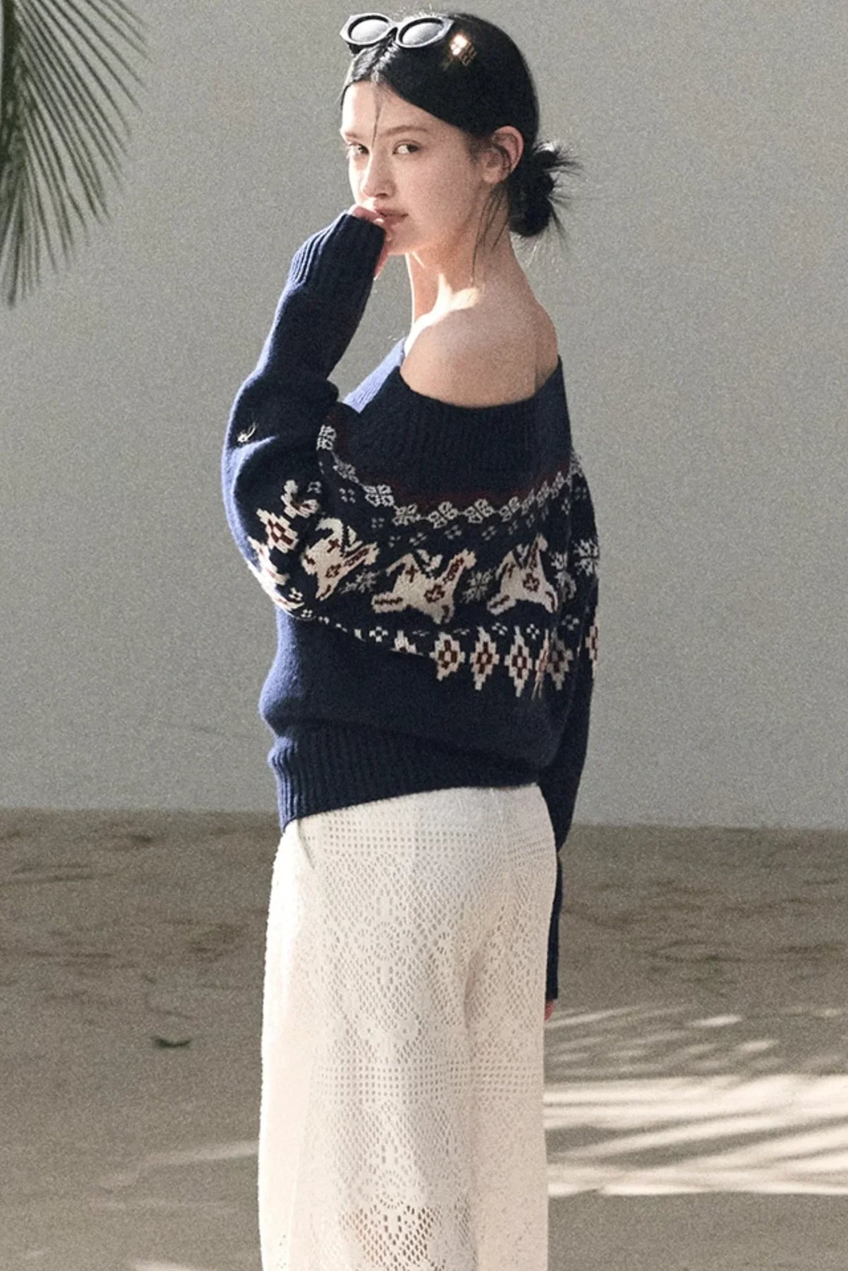 Hollow Crochet Lace Pants