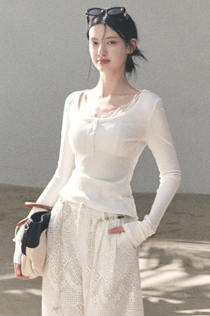 Hollow Crochet Lace Pants