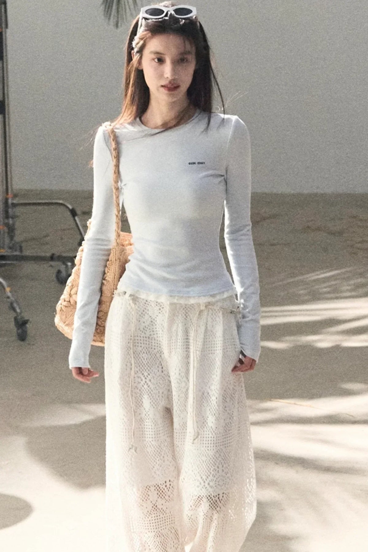 Hollow Crochet Lace Pants