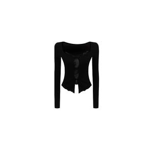 Hollow Lace Two-Piece Top