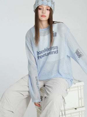Hollow Letter Print T-Shirt