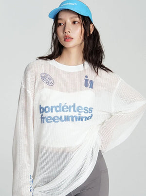 Hollow Letter Print T-Shirt