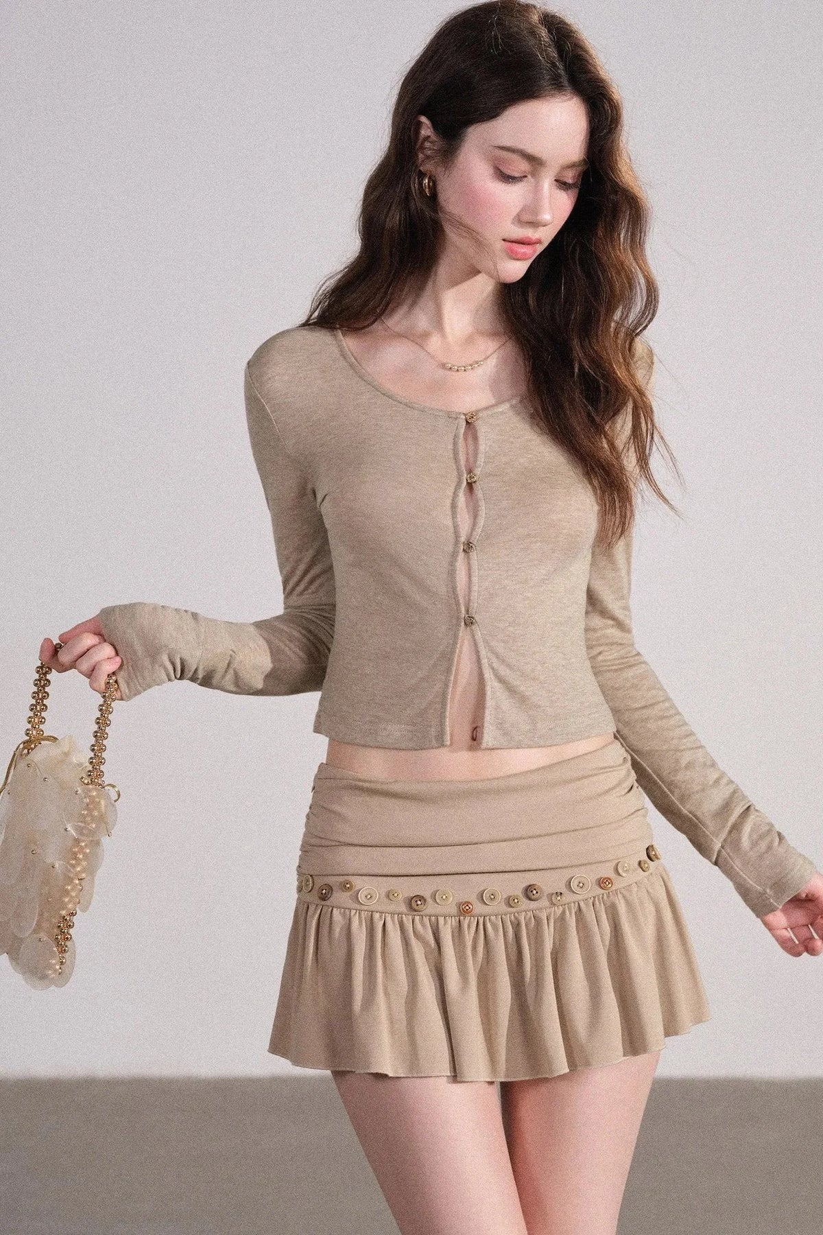 Hollow-Out Cardigan