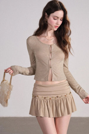 Hollow-Out Cardigan