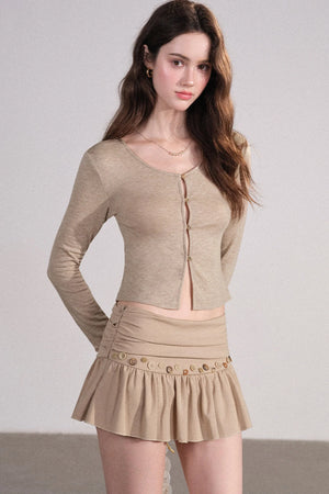 Hollow-Out Cardigan