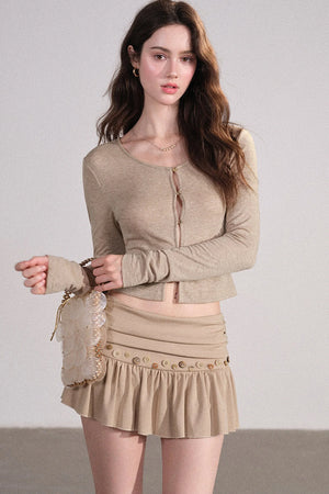 Hollow-Out Cardigan