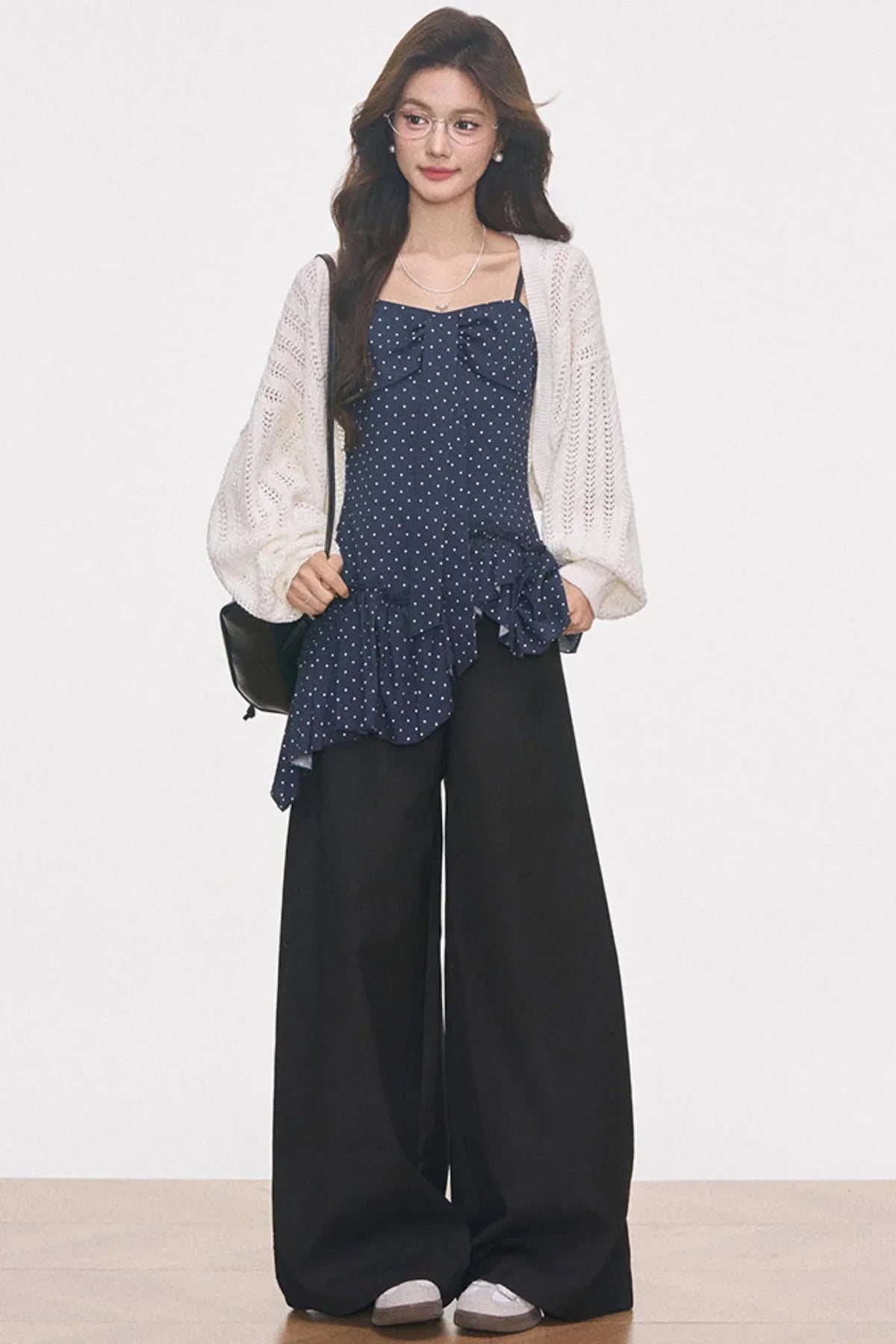 Hollow-Out Knitted Cover-Up Set-Up