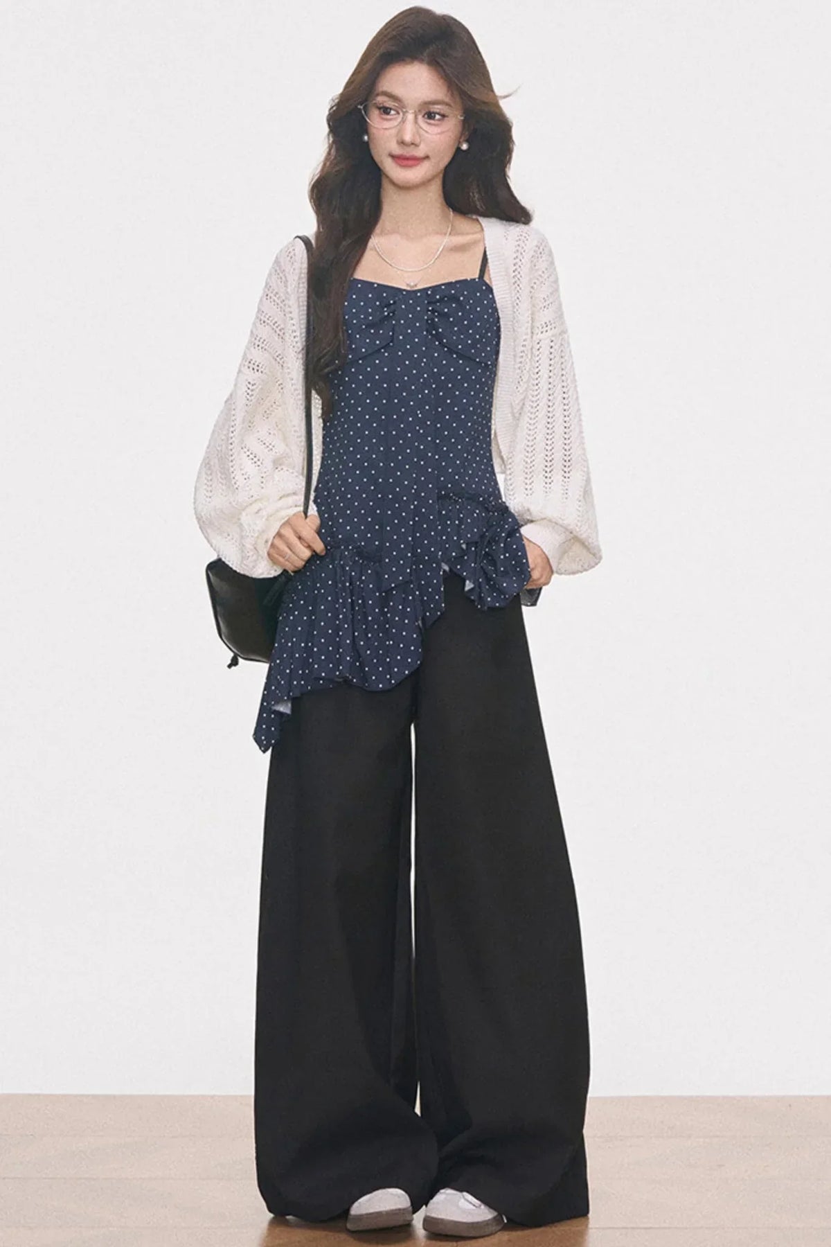 Hollow-Out Knitted Cover-Up Set-Up