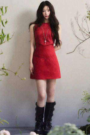 Hollow-Out Lace Dress